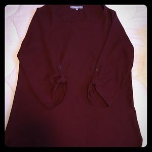 Burgundy blouse